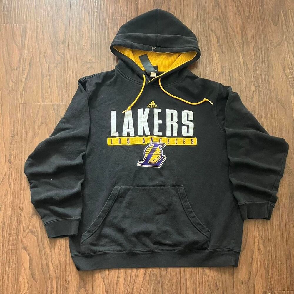 Adidas Men's Black and Grey Hoodie
